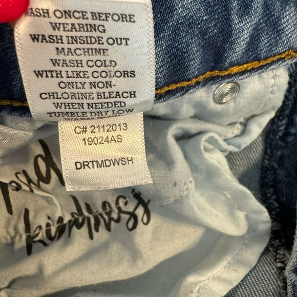 Altar'd State Womens Skinny Girlfriend Distressed Size 24 Jeans Blue Baddie Edgy - Picture 7 of 10